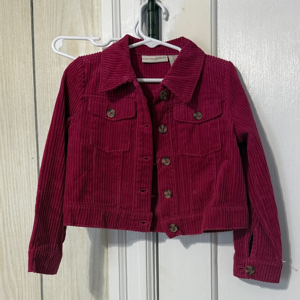 Cynthia Rowley Kids Corduroy Jacket - Deep Pink